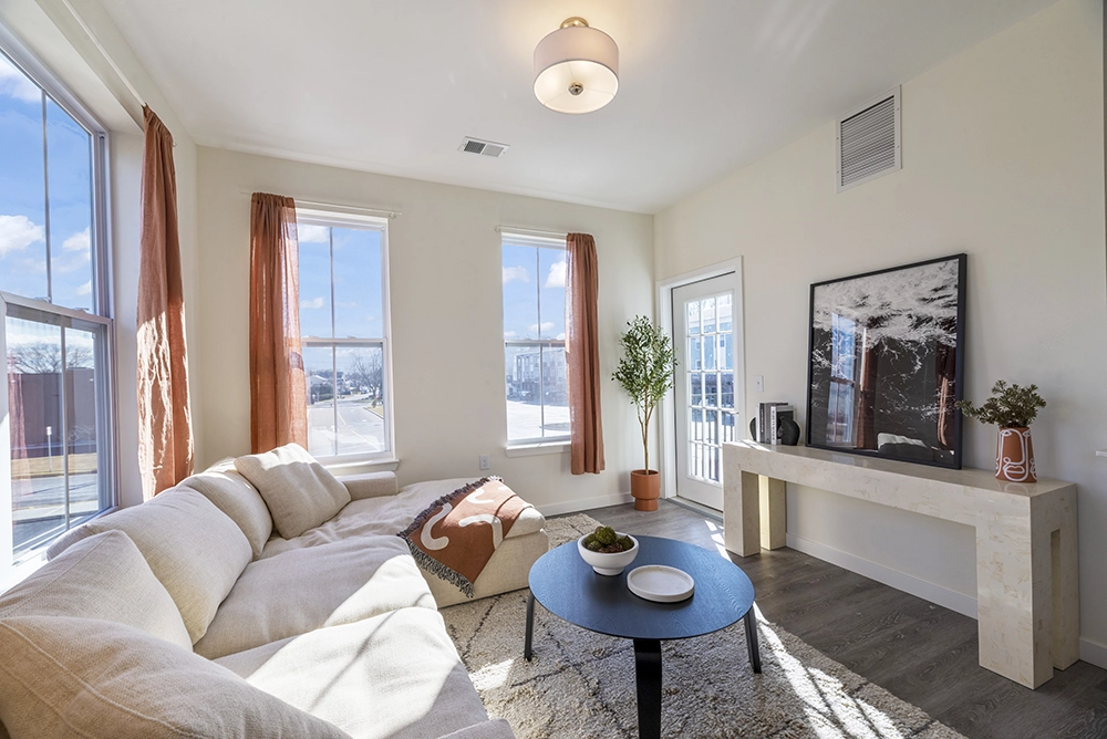 living area at east brunswick apartments summerhill gardens